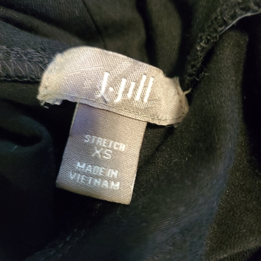 J. JILL Black Jersey Knit Cowl Neck Dress Size XSmall, Classic, business casual - Picture 9 of 9